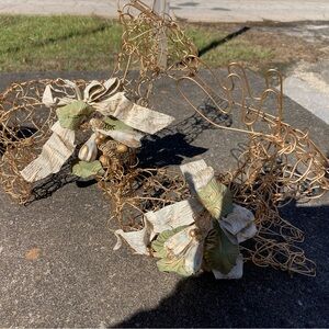 Gold metal reindeers